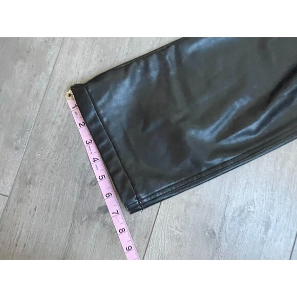 ABERCROMBIE Fitch 27 Curve Love Vegan Leather 90s Straight Ultra High Rise Pants - Picture 2 of 9